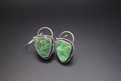 Malachite Druzy Drop Earrings