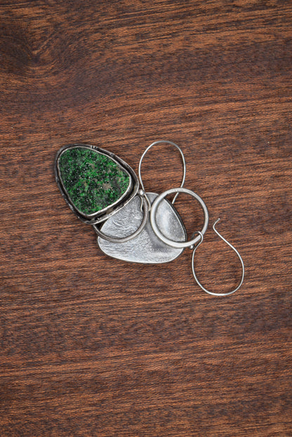 Malachite Druzy Drop Earrings