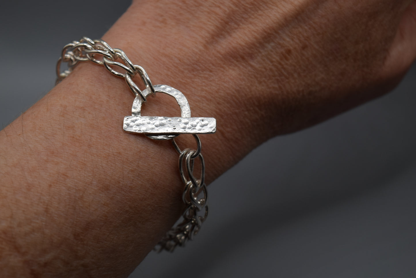 Sterling Silver Bracelet Etruscan Links