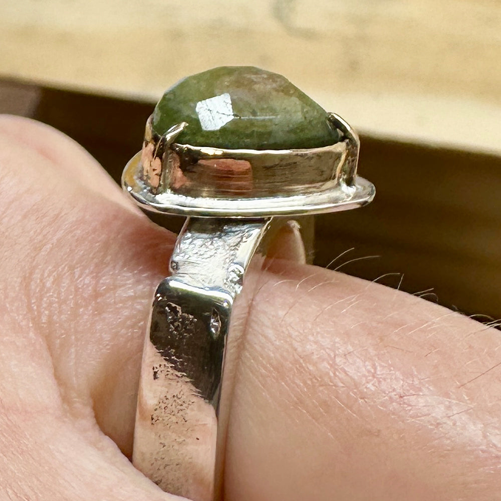 Sand Casted Tourmaline Ring