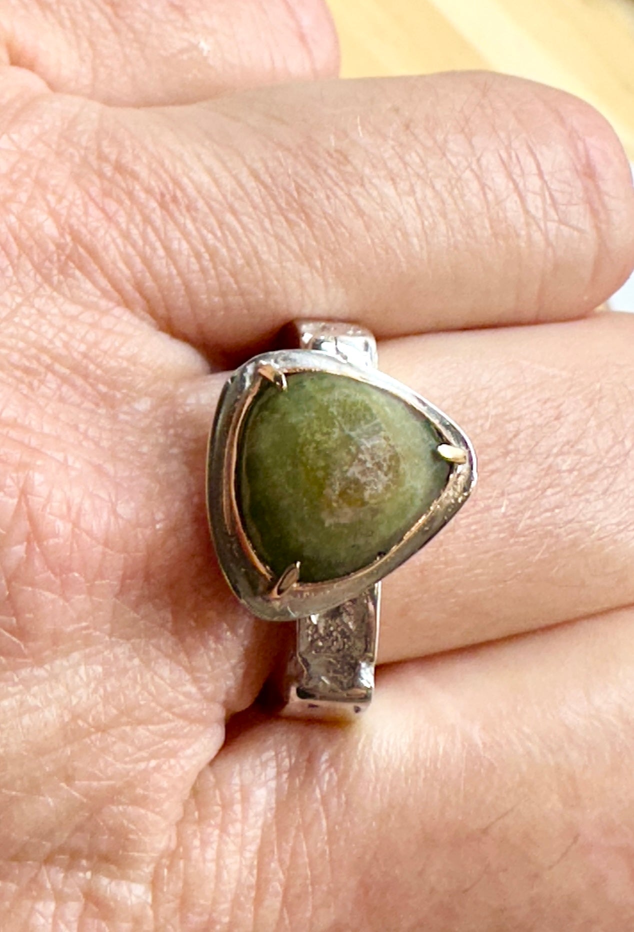 Sand Casted Tourmaline Ring